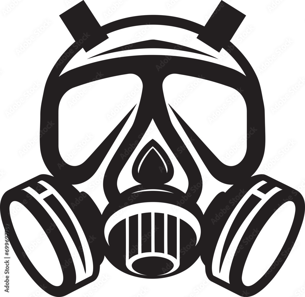 Stealth Shield Gas Mask Vector Emblem Ebony Sentinel Black Gas Mask Logo Design Stealth Shield Gas Mask Vector Emblem Ebony Sentinel Black Gas Mask Logo Design