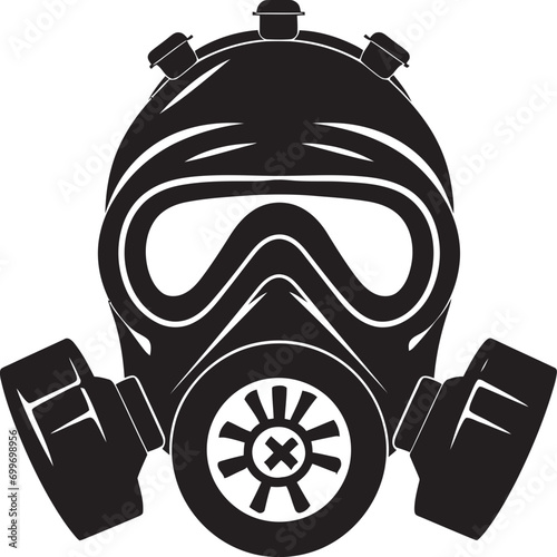 Onyx Shelter Black Gas Mask Logo Symbol Eclipse Sentinel Vector Gas Mask Emblem Icon © BABBAN