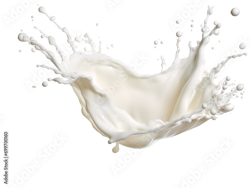 Milk splash, isolated on a transparent or white background photo