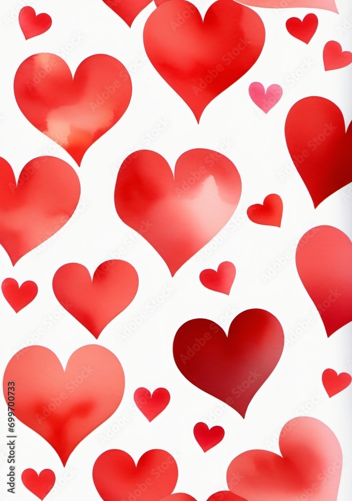 A Red Heart Pattern On A White Background