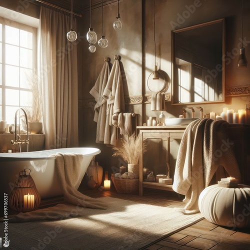 earth toned bathroom, comforting 