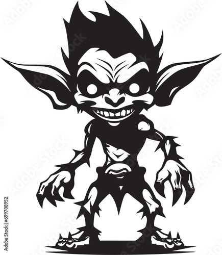 Impish Imprints Black Midget Goblin Icon Mini Marauders Cartoon Goblin Emblem