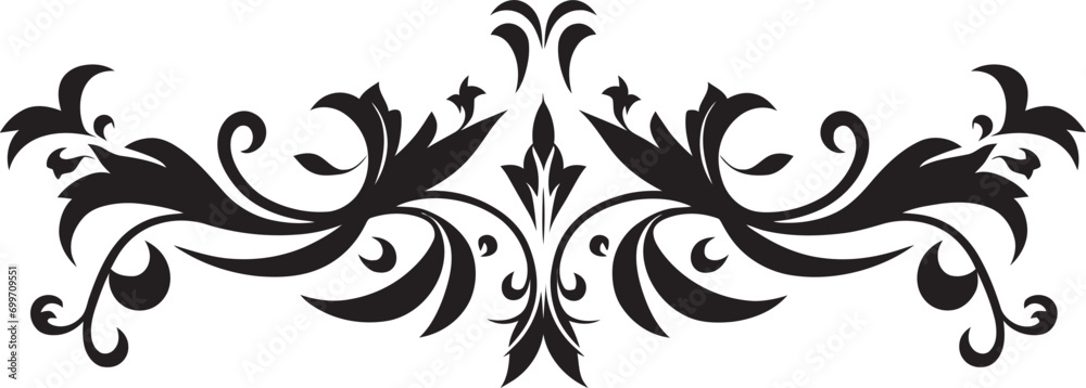 Fototapeta premium Intricate Noir Seal Mark Noir Lace Ornamental Emblem