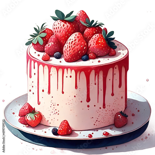 cake with strawberry