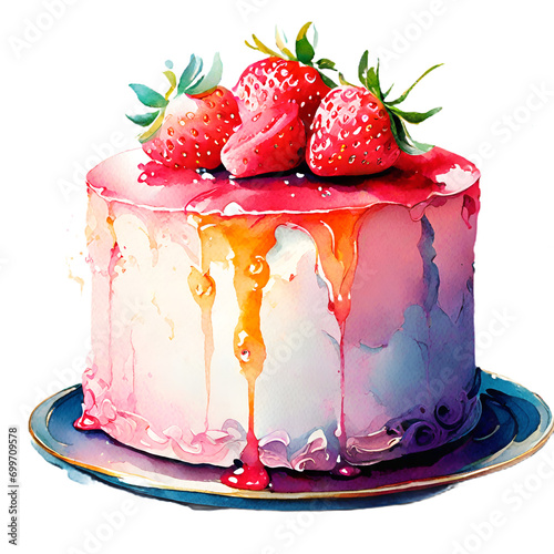 cake with strawberry