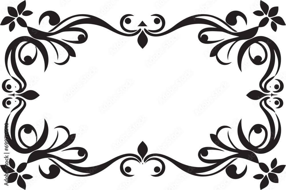 Timeless Noir Framework Black Border Emblem Renaissance Elegance Ornamental Vector Logo Timeless Noir Framework Black Border Emblem Renaissance Elegance Ornamental Vector Logo