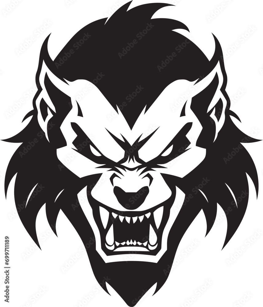 Nightfall Prowler Emblematic Badge Enigmatic Alpha Wolf Vector Design