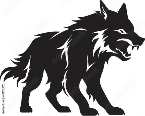 Shadowed Werewolf Vector Emblem Midnight Predator Pack Mark