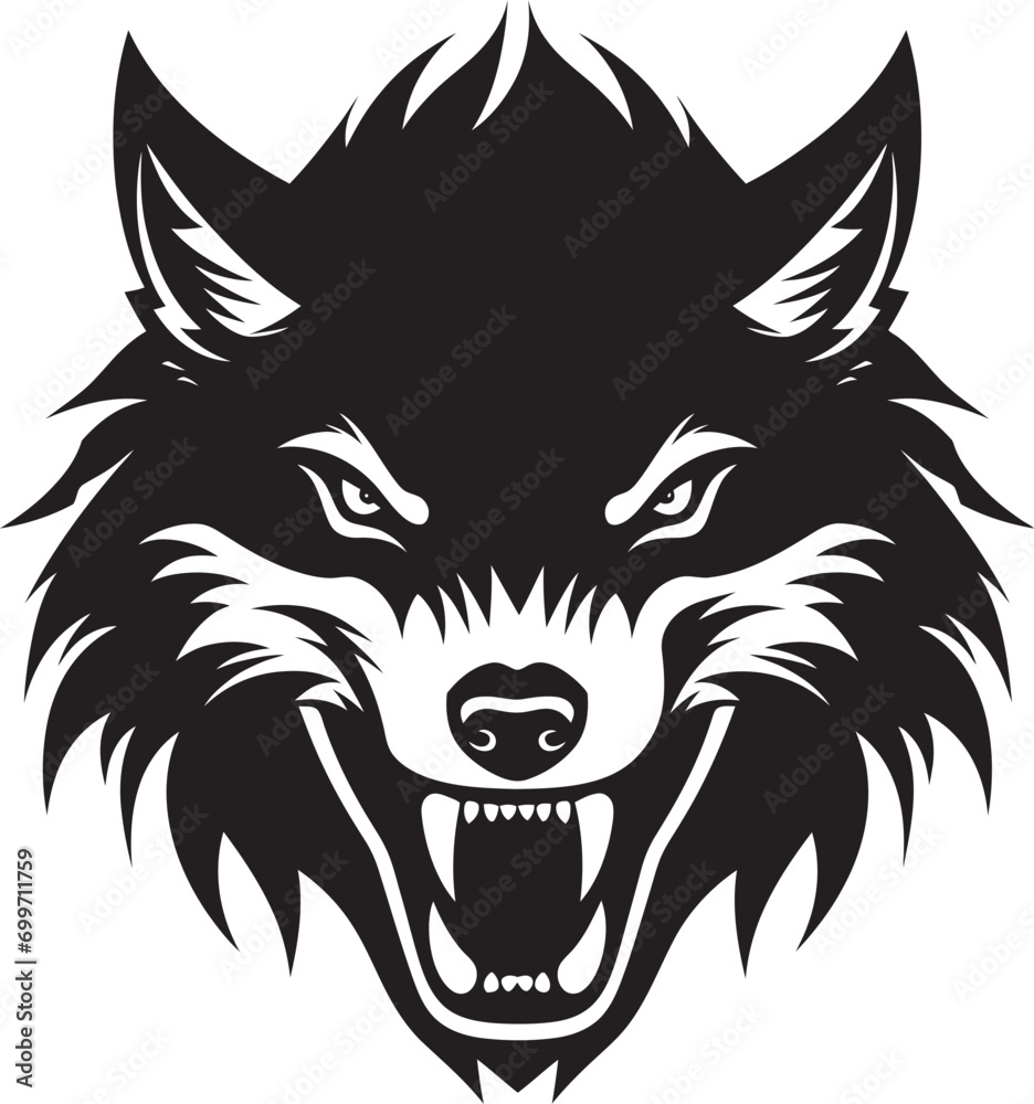 Fototapeta premium Stygian Wolfen Hunter Badge Obsidian Clawed Alpha Crest