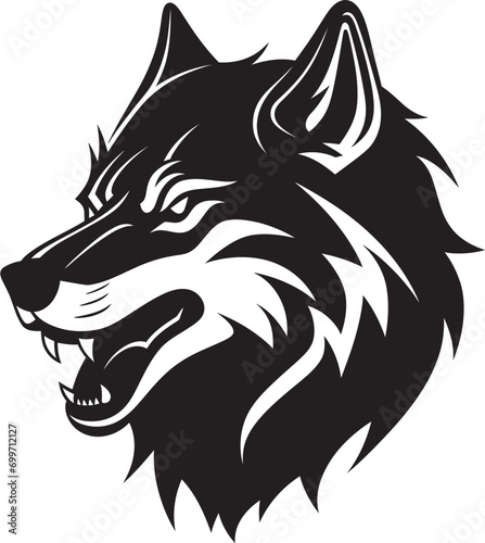 Grim Shadow Beast Logo Abyssal Fanged Hunter Crest