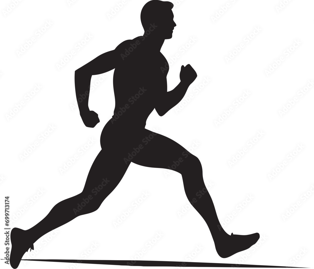 Fluid Motion Running Athletes Black Logo Graceful Sprint Black Vector Icon of Male Runner Fluid Motion Running Athletes Black Logo Graceful Sprint Black Vector Icon of Male Runner