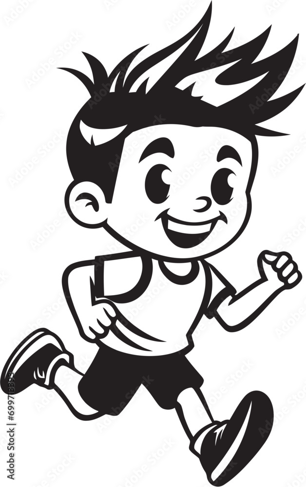 Speedy Momentum Male Athletes Black Logo Powerful Stride Black Vector Icon for Male Runner Speedy Momentum Male Athletes Black Logo Powerful Stride Black Vector Icon for Male Runner