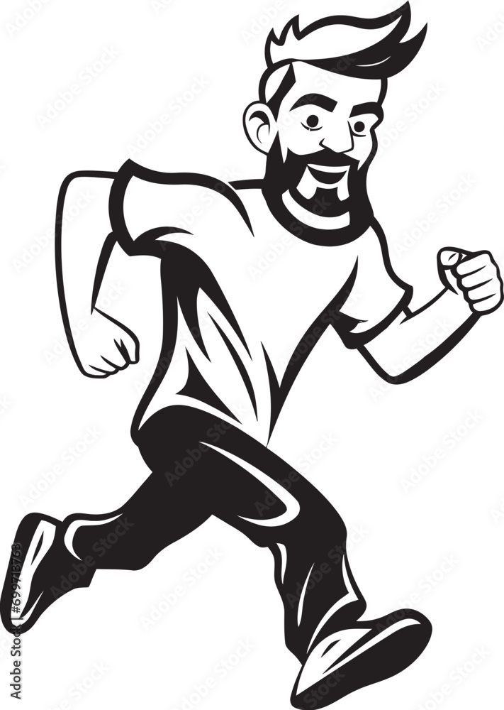 Swift Flow Running Athletes Black Logo Quick Stride Black Vector Icon of Male Runner Swift Flow Running Athletes Black Logo Quick Stride Black Vector Icon of Male Runner