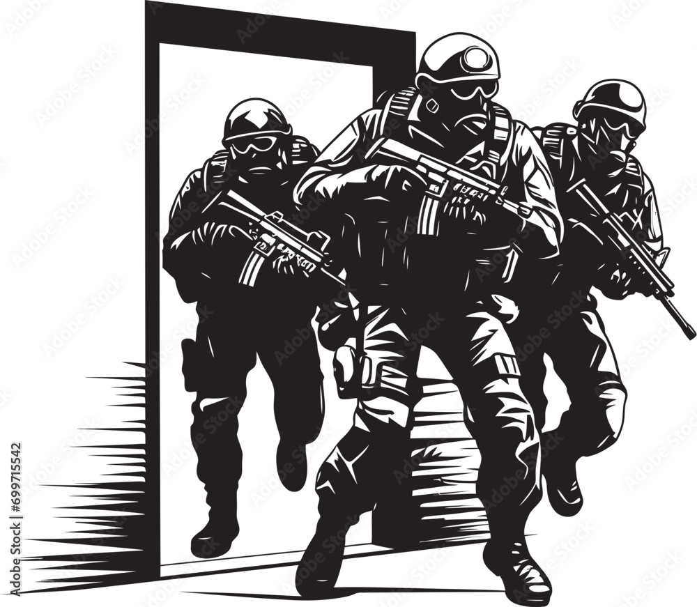 Strategic Entry Tactics Black SWAT Door Dynamic Breach Force SWAT Kick Icon