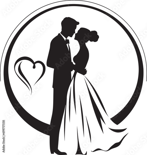 Romantic Floral Dance Black Vector Design Everlasting Bouquet Floral Emblem