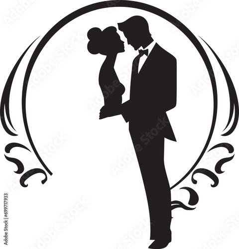 Petal Waltz Black Vector Design Blossom Reverie Floral Logo