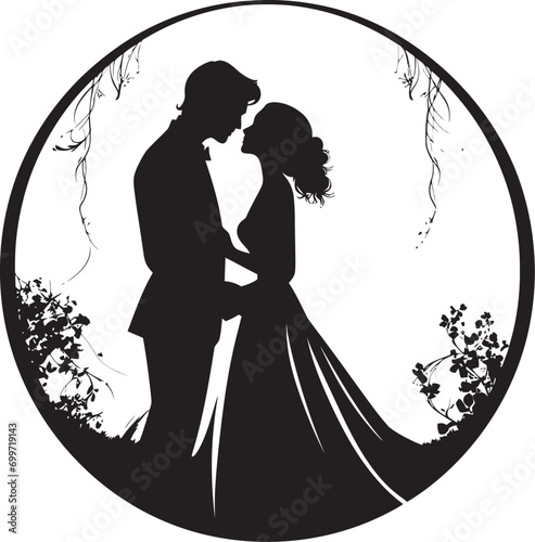 Loves Eternal Bouquet Black Vector Logo Blossom Reverie Wedding Floral Icon