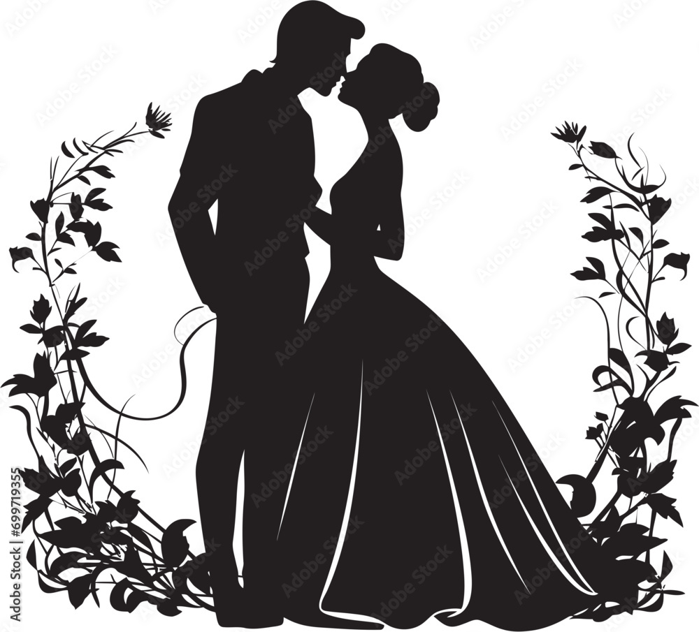 Eternal Blossom Affair Black Vector Design Romantic Floral Harmony Floral Decor Emblem Eternal Blossom Affair Black Vector Design Romantic Floral Harmony Floral Decor Emblem