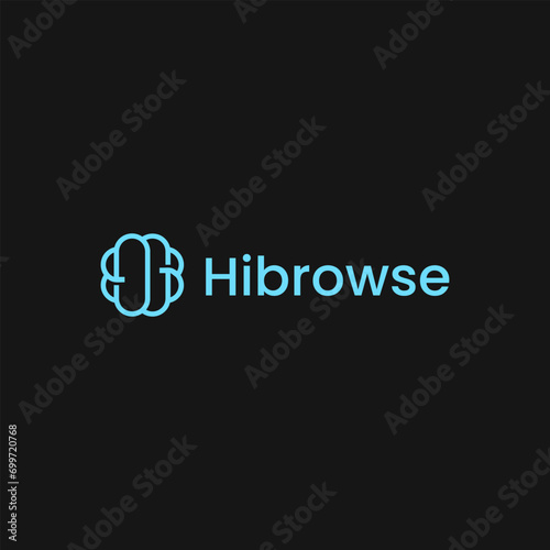 Letter HB combination minimal logo design
