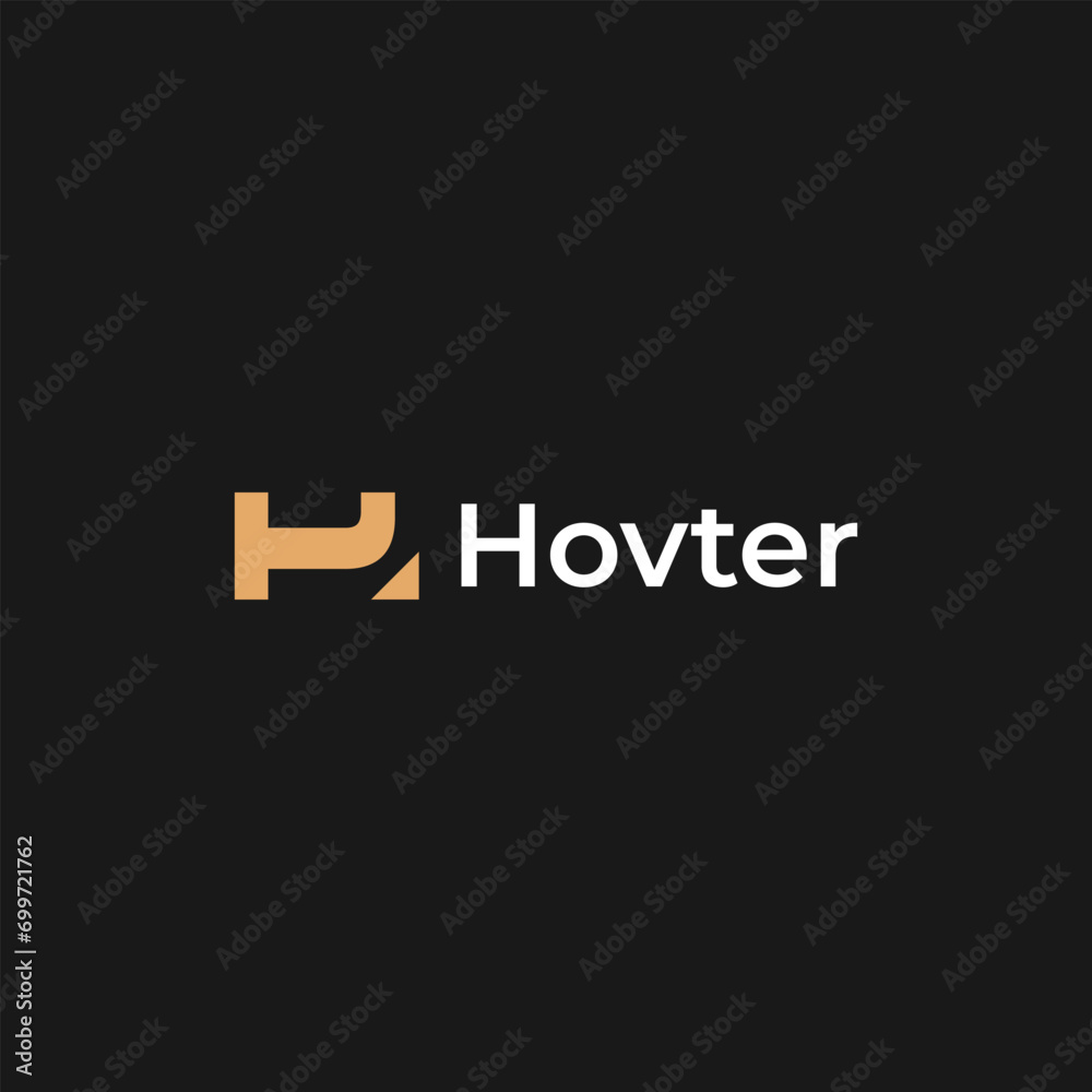 Minimal H icon logo design template