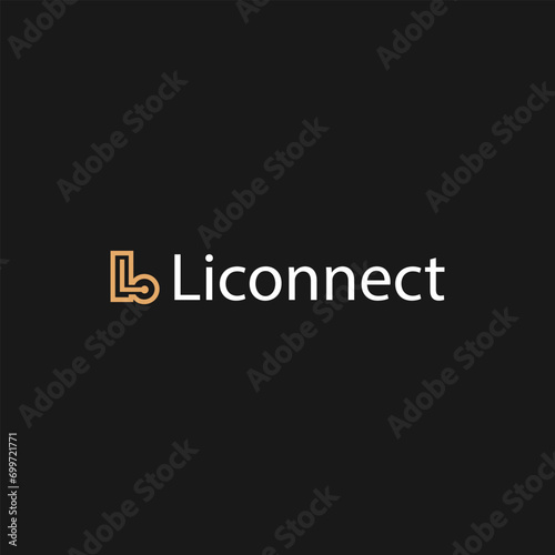 Premium L connect sing logo template