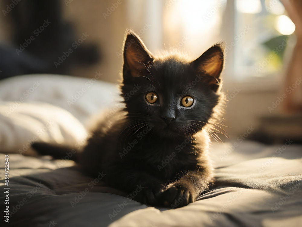 Portrait of a cute kitten, Animal  photography