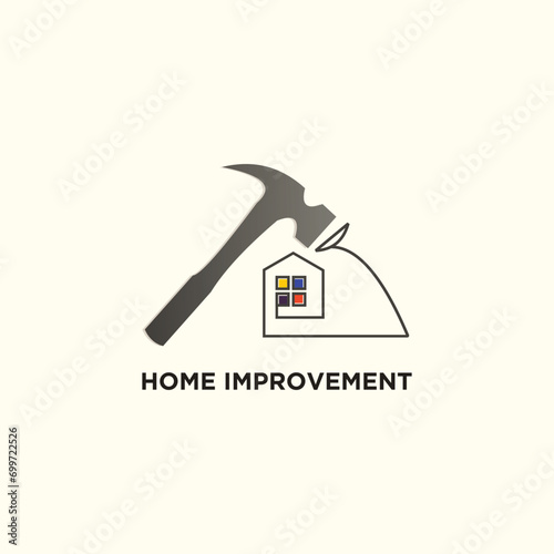 Home Improvement logo design for business bulding interior and exterior