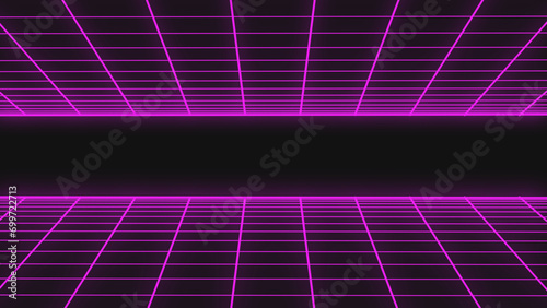 3d retro wave abstract background with lines