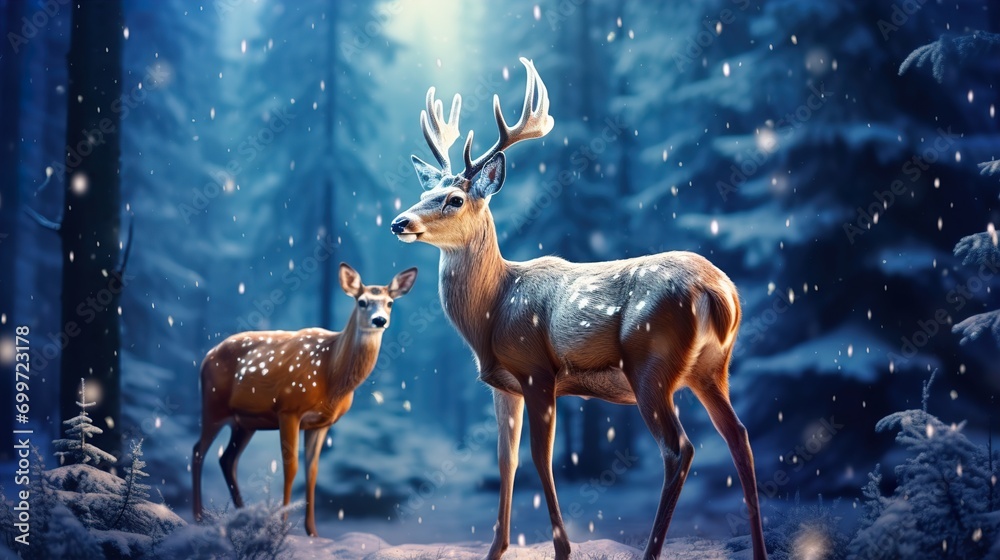 deer in the woods