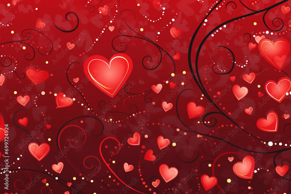 Background of hearts. Valentine's Day.