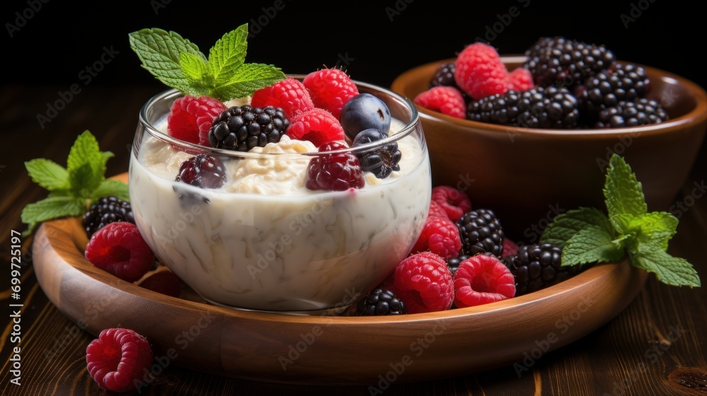 Breakfast oatmeal with milk Breakfast oatmeal with milk