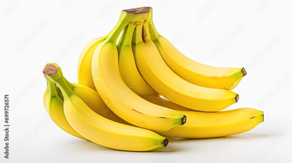  Bunch of bananas isolated on white background 