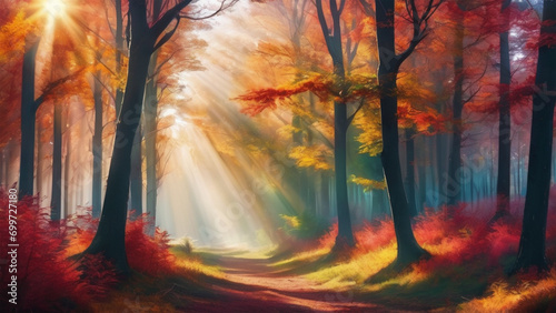 Nature's Kaleidoscope: A Journey Through the Vibrant Hues of Autumn Forests © Kobirul