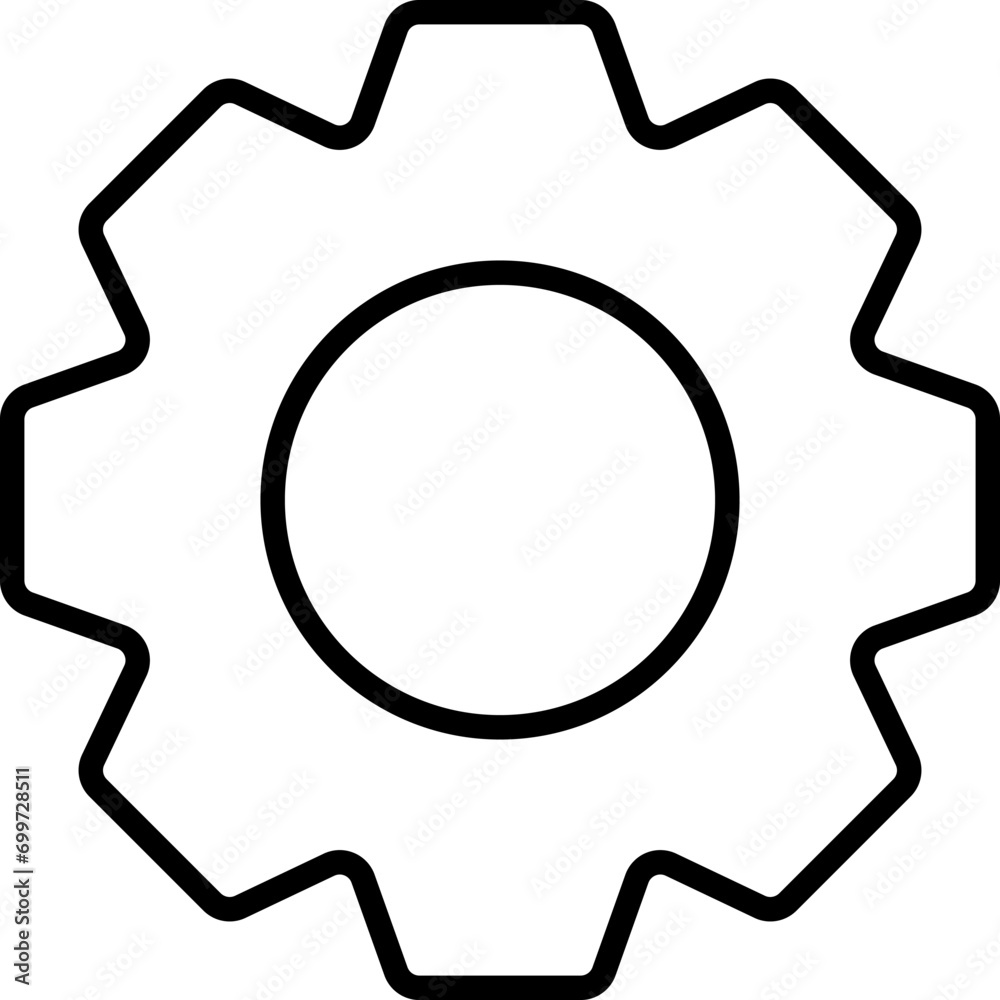Gear or Cogwheel Vector Line Icon for Adverts. Suitable for books, stores, shops. Editable stroke in minimalistic outline style. Symbol for design Gear or Cogwheel Vector Line Icon for Adverts. Suitable for books, stores, shops. Editable stroke in minimalistic outline style. Symbol for design