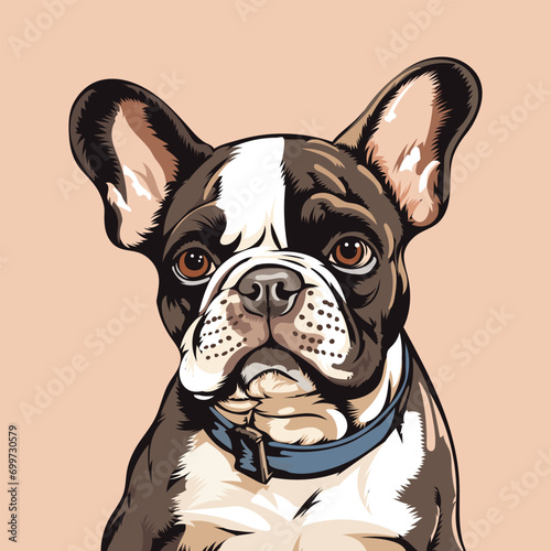 French bulldog vector Illustration
