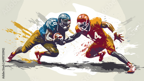 resilience and sportsmanship in a vector art piece showcasing players overcoming challenges, supporting teammates, and displaying fair play on the field