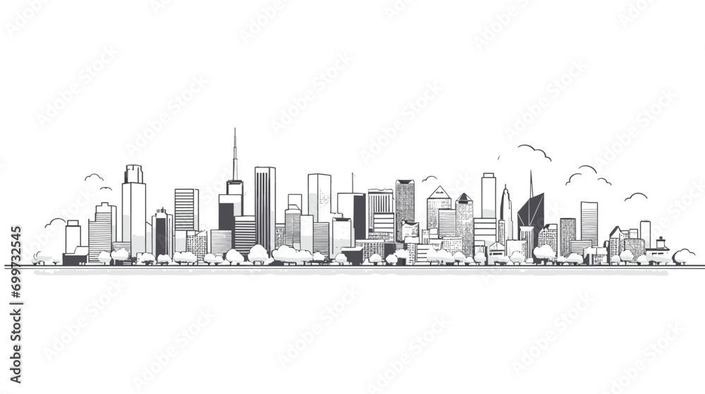 Obraz premium Cityscape Diversity simple and clear vector