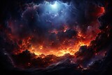 Galactic Nebula Explosion Art. Generation Ai