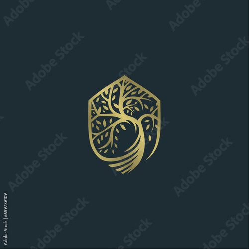 House Logo, home and leaf combination, suitable for Architecture Building apps logo design