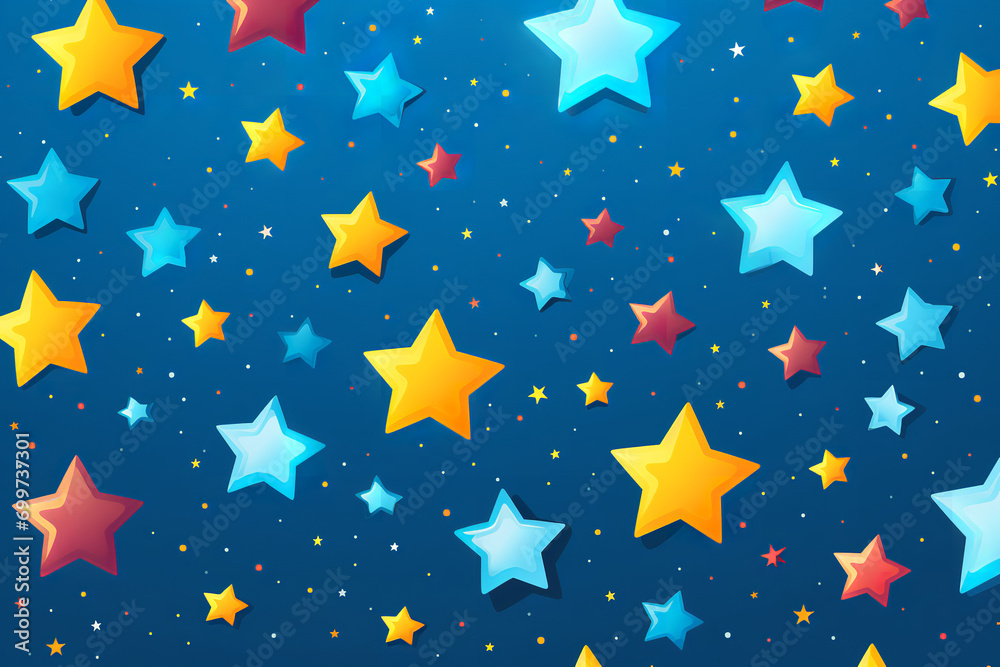 Big stars background, cartoon style Big stars background, cartoon style
