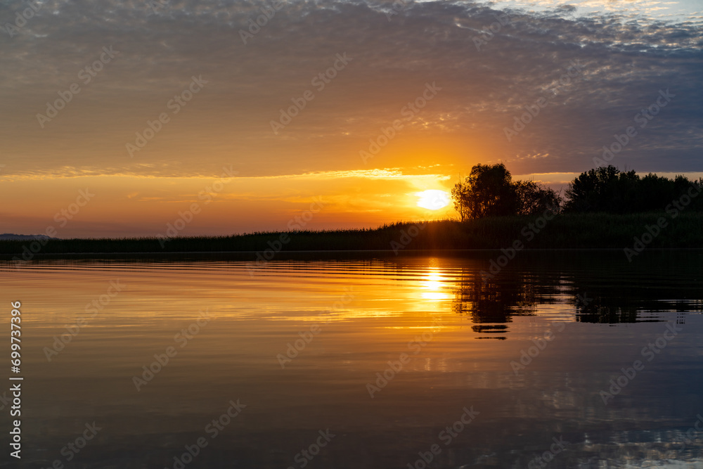 The Great Russian Volga River and its banks.