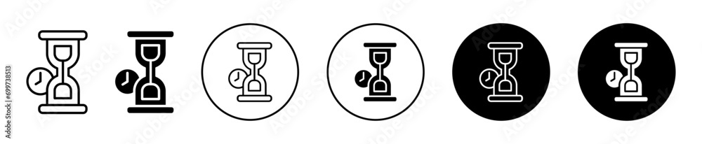 Early access sand clock or watch flat icon outline style vector symbol design mark Early access sand clock or watch flat icon outline style vector symbol design mark
