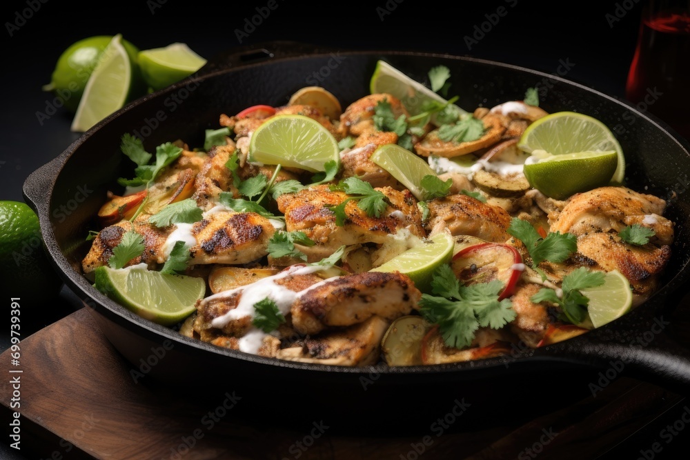 One pan coconut lime chicken with rice