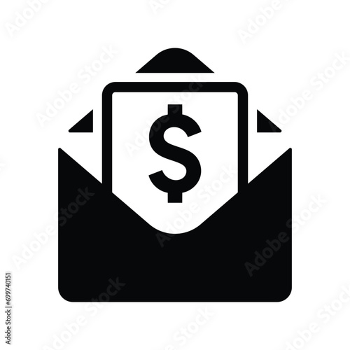 Salary mail, salary, increment icon