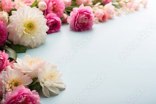 Flowers bouquet on white background