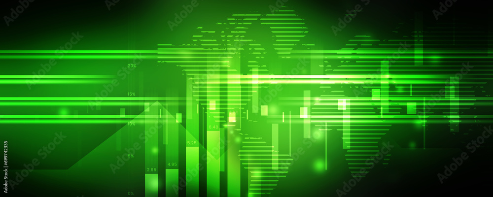 Obraz premium 2d rendering Stock market online business concept. business Graph 