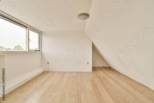 Wallpaper Mural Empty spacious bedroom with bright window Torontodigital.ca