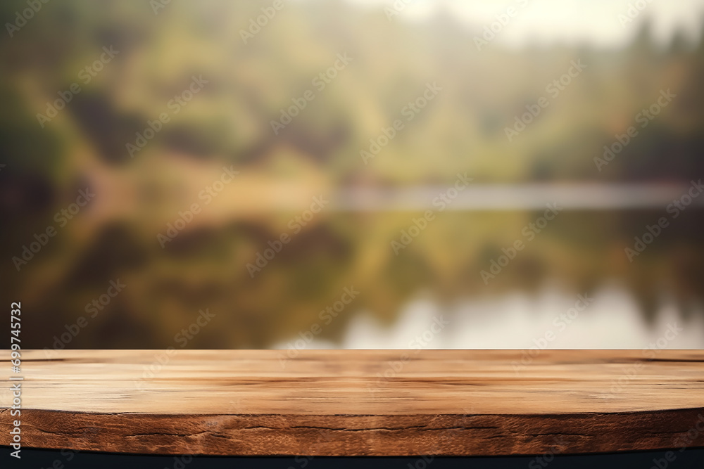 Empty wooden table for product display Empty wooden table for product display