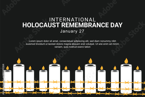 International Holocaust Remembrance Day background.