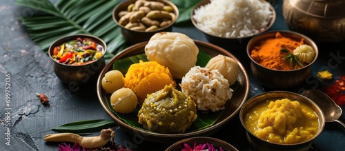 Indian sweet dessert made on festival days like Pongal, Makar Sankranti, Vishu, and Diwali, popular in Chennai, Tamil Nadu. photo